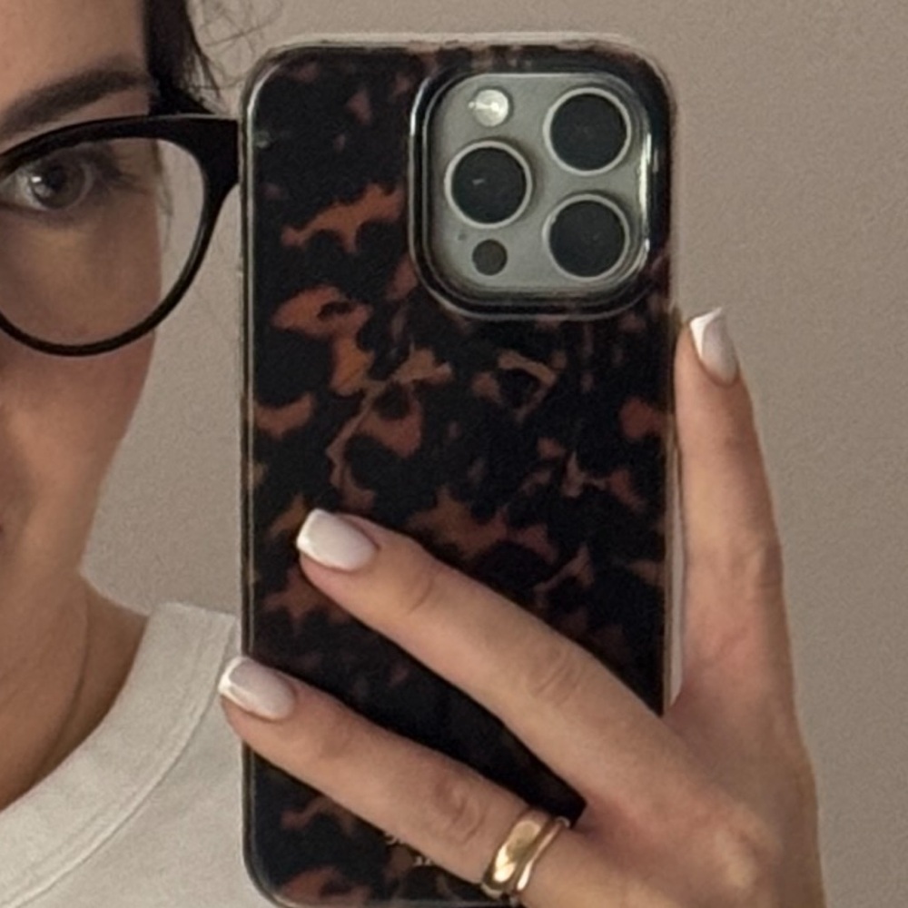 kate spade Tortoiseshell Print iPhone Case in Black and Brown